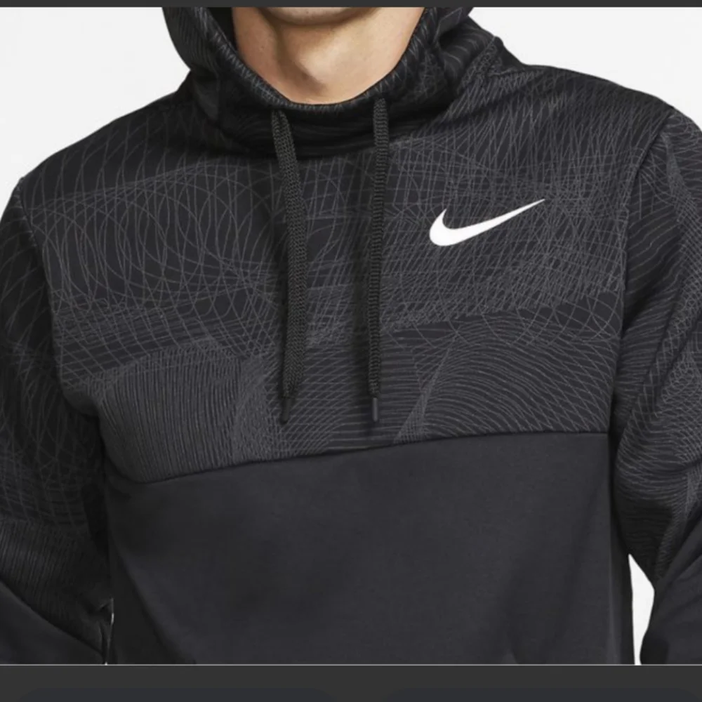 Nike Dri-Fit Men's Hoodie Pullover Sweatshirt Fleece Lined Black Size M